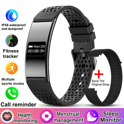 New Men Sports Smart Bracelet Heart Rate Fitness Tracker IPX8 Waterproof Smart Band Pedometer Call Reminder Smartwatches Women
