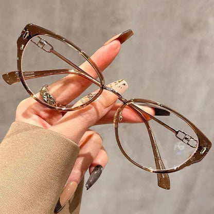 Women's Reading Glasses - Anti Blue Light, Retro Frames, Ultra Light, Clear Lens