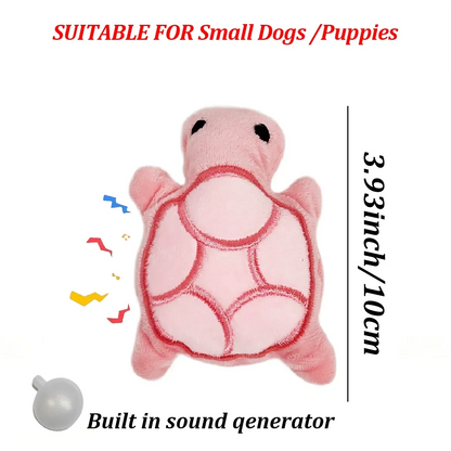 Mini Cute Turtle Dog Plush Toy Squeaking Dog Teething Sound Toy Soft And Safe Good For Dental Health Suitable For Puppies
