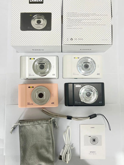 4K Digital Camera – Travel Selfie Camera with 50 Megapixels, HD Photography & 2.4 Inch Screen