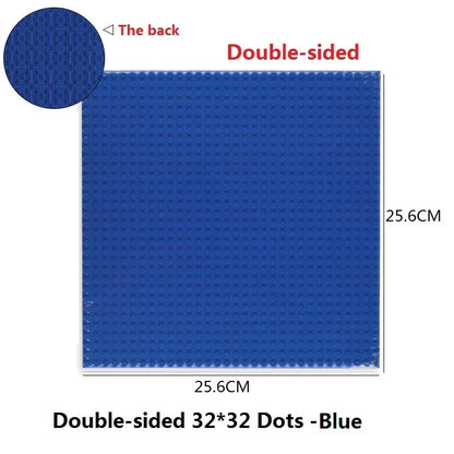 Building Blocks Baseplate Double Sided 32x32 Dots - Classic Brick Accessories for Kids