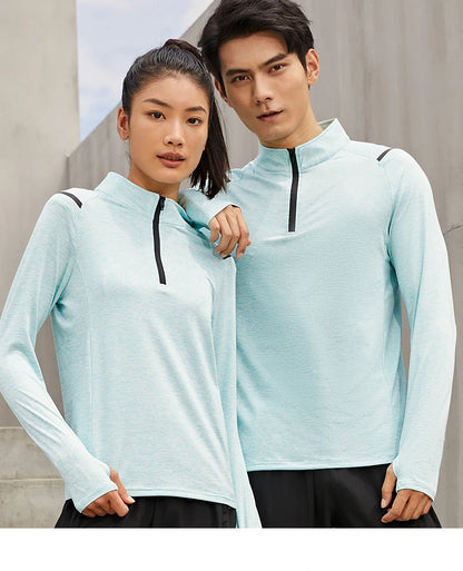 Unisex Long Sleeve Shirt - Breathable Fitness Top With Anti Sweat Technology