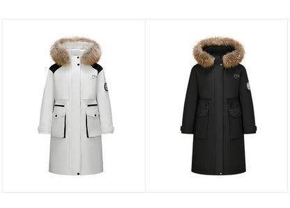 Women Goose Down Jacket | Waterproof Winter Coat with Thermal Insulation & Loose Fit Design