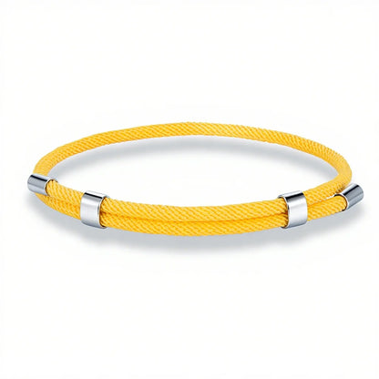 MKENDN Simple Style Men Women Bracelet 3mm Durable Marine Rope With Polished Steel Closure Jewelry Summer Beach Gifts