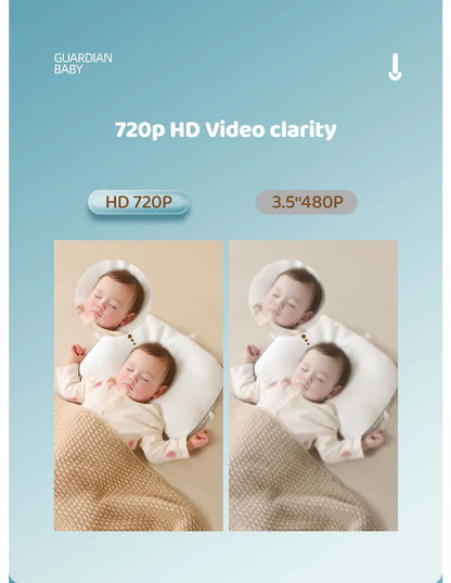 Danmini Intelligent Baby Monitor 4.3-inch IPS Color Screen Display PZT Control Night Vision Indoor Security Surveillance Camera