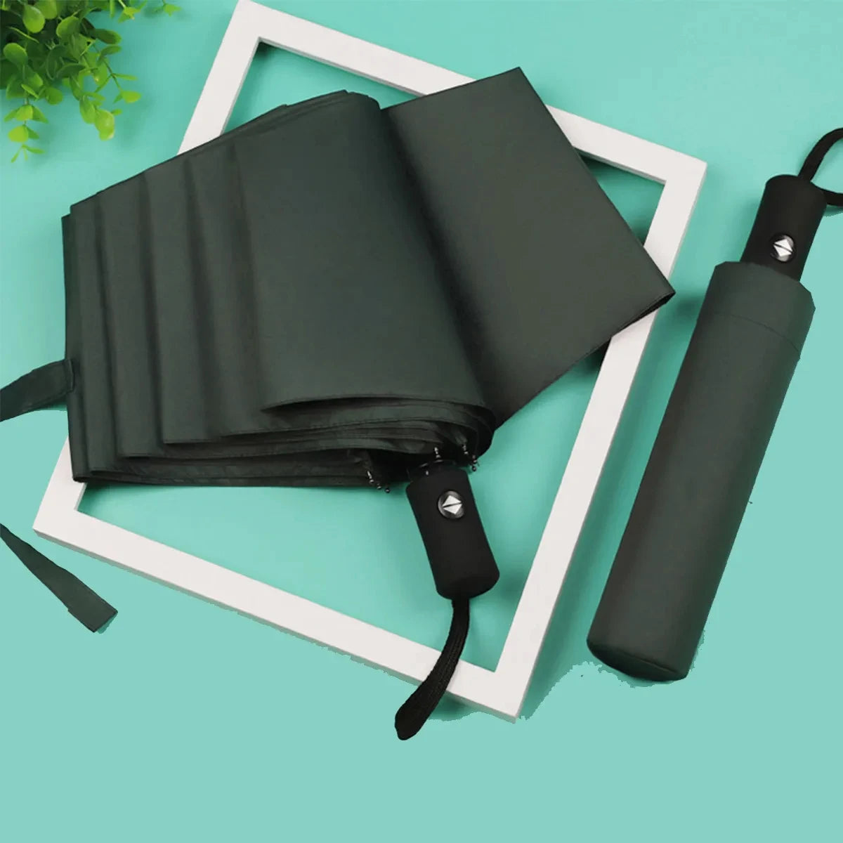 8-Rib Automatic folding Umbrella - Compact, lightweight, durable, UV protection - rain and sun umbrella, automatic sunshade zwq