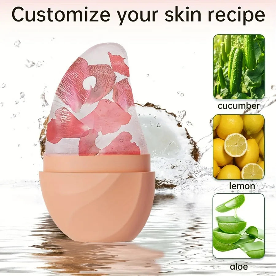 1pc Silicone Face Ice Roller Mold, Reusable Tray for Skincare, Holiday Beauty Tool for Christmas Halloween Easter