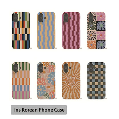 Colorful Stripes Phone Case for iPhone 17 16e 16 15 14 13 12 11 X XS XR XSMAX 7 8 Air Pro Max Plus Luxury Double-layer