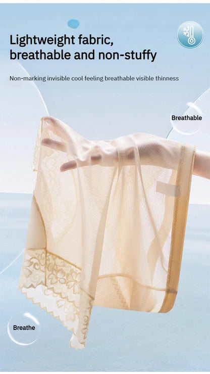 Cross-strap High-waisted Panties Lace 7A Antibacterial Hip-lifting Girdle Girl High-waisted Body Shaping Pants Anti-gravity