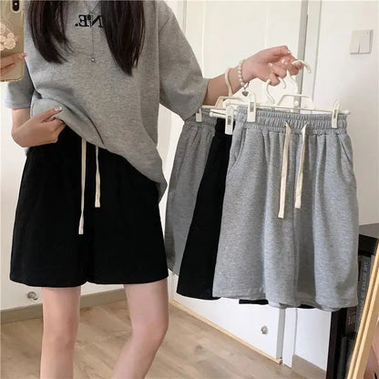 Women's Cotton Shorts – Loose Wide-Leg Casual Sports Shorts