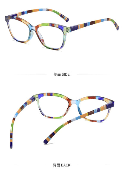 Reading Glasses Women – Lightweight Rectangle Plastic Frame With Anti-Reflective Lenses