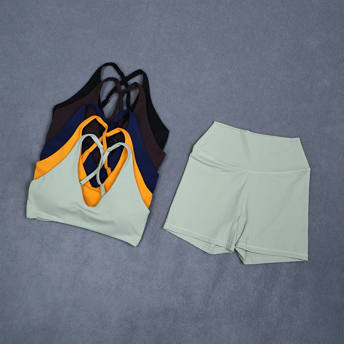 Ctenkevet Women's Summer 2Pcs Sleeveless Sports Set Woman Gym Yoga Outdoors Shockproof Vest Two-piece Running Suit Female