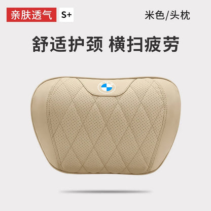 BMW Car Neck Pillow - Memory Foam Headrest Cushion | Waist Support Pillow