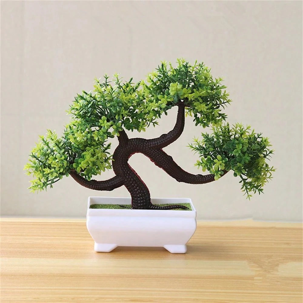 Artificial Bonsai Trees - 4Pcs Fake Potted Plants for Home Office Decor and Gifts