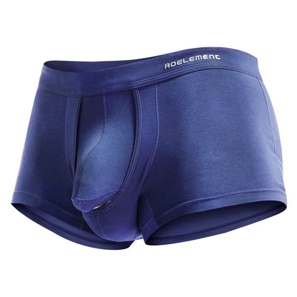 Gun-bullet separation underwear for men, scrotal support venous bottom pants, ice silk bag, curved men's briefs