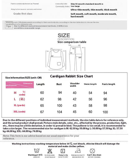 Women's Flannel Fleece Pajama Set Cute Cartoon Print Lapel Button Down Long Sleeve Warm Winter Loungewear Sleepwear Sets