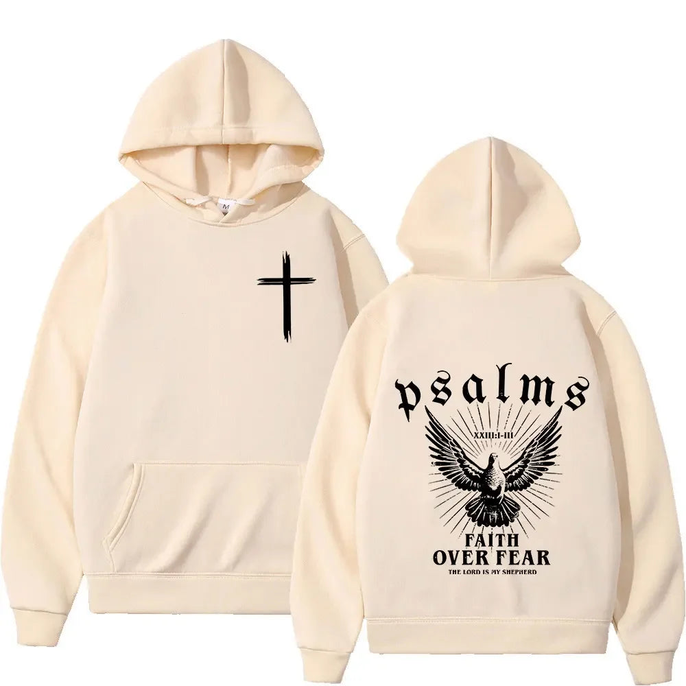 Faith Over Fear Hoodie - Christian Vintage Sweatshirt for Men  Women - ZOOMNSTORE