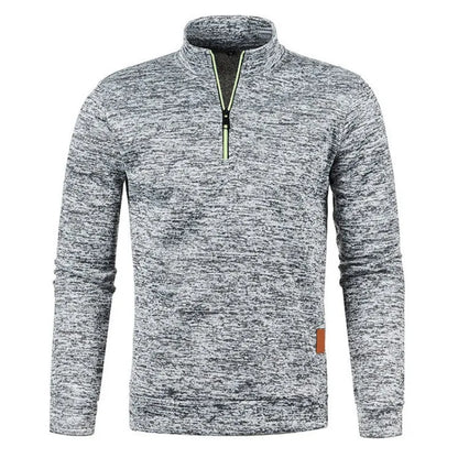 Animal Game Men's Half Zipper Sweatshirts Long Sleeve Solid Pullover Turtleneck Streetwear Warm Jacket Sport Coats Outerwear