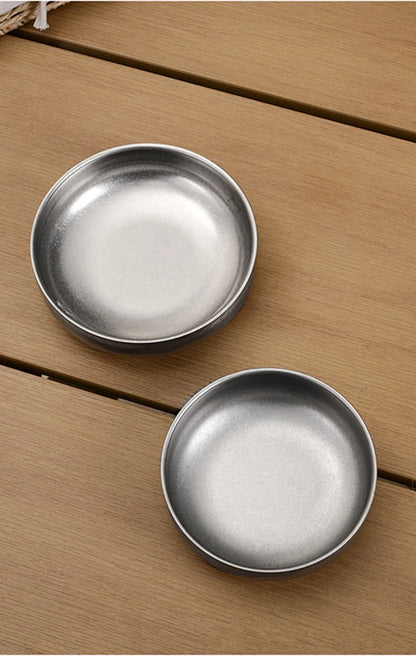304 Stainless Steel Salad  Seasoning Bowl Set - Retro Tableware 2025