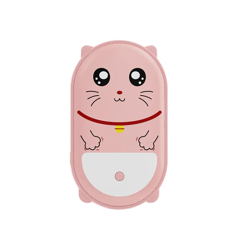 Cute Pet Shaped Electric Hand Warmer USB Charging Portable Waterless Hot Water Bag Dual Purpose 3000mAh Power Bank 2-in-1