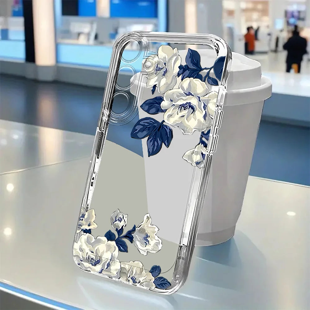 Plum Flower Case For Samsung S26 Ultra S25 S24 FE S23 S22 S21 Plus A57 A56 5G A55 A54 A53 A26 A25 A36 A35 A17 A16 A52 Case Cover
