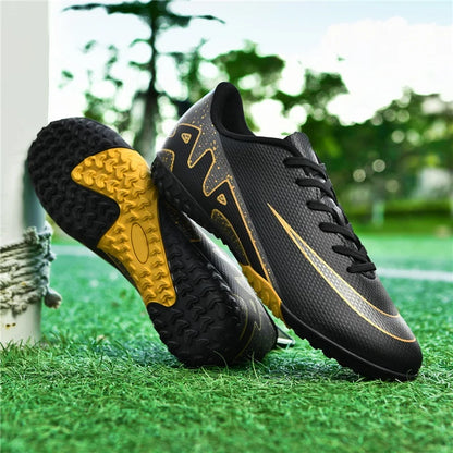 Men Soccer Shoes - Ultralight Football Boots With Long Spikes | Breathable Cleats