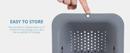 Sink Drain Rack – Adjustable Retractable Kitchen Shelf with Plastic Drain Basket