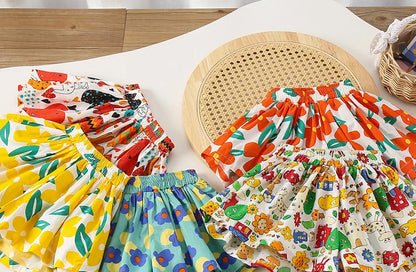 Kids Girls Skirt Shorts Summer Cotton Breathable Kids Skirt Pants Casual Baby Bloomers Children Short Pants Baby Stuff