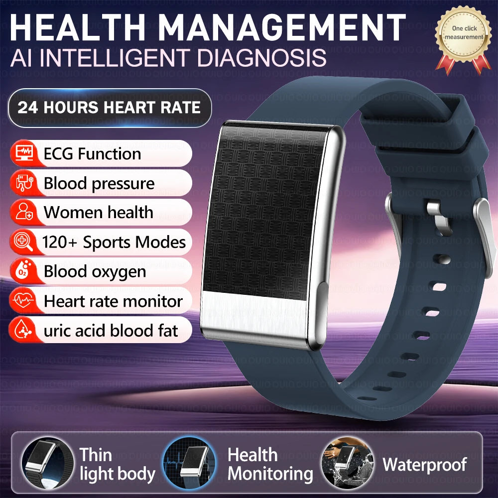New No Screen Health Bracelet Precise Heart Rate Blood Pressure ECG Monitor Call Reminder Smart Watch Sport Band Fitness Tracker