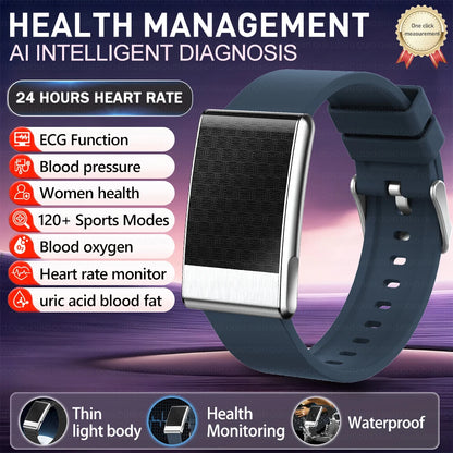 New No Screen Health Bracelet Precise Heart Rate Blood Pressure ECG Monitor Call Reminder Smart Watch Sport Band Fitness Tracker