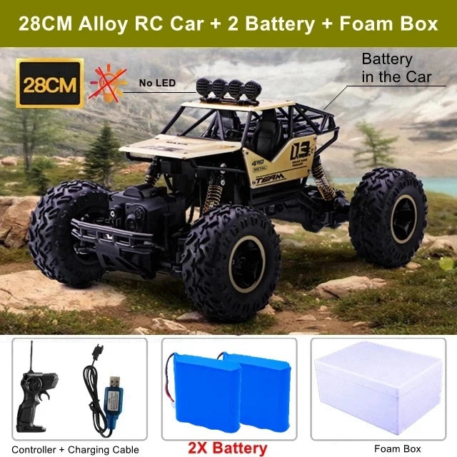 Remote Control Climbing Car - 4WD Off Road Truck with Shockproof Suspension & Anti Skid Wheels