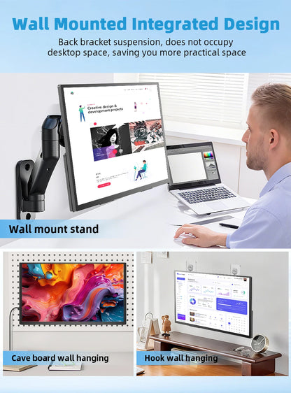 18.4 Inch Portable Monitor – 4K QLED Gaming Display With USB C, HDMI, Adjustable Stand