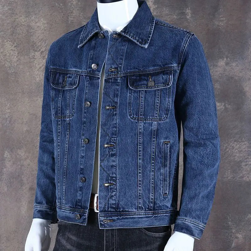 Autumn and Winter 2026 Retro Denim Jacket Men's Korean Slim Trend Handsome Multi-pocket Brand Man Luxury Tooling Jacket Men