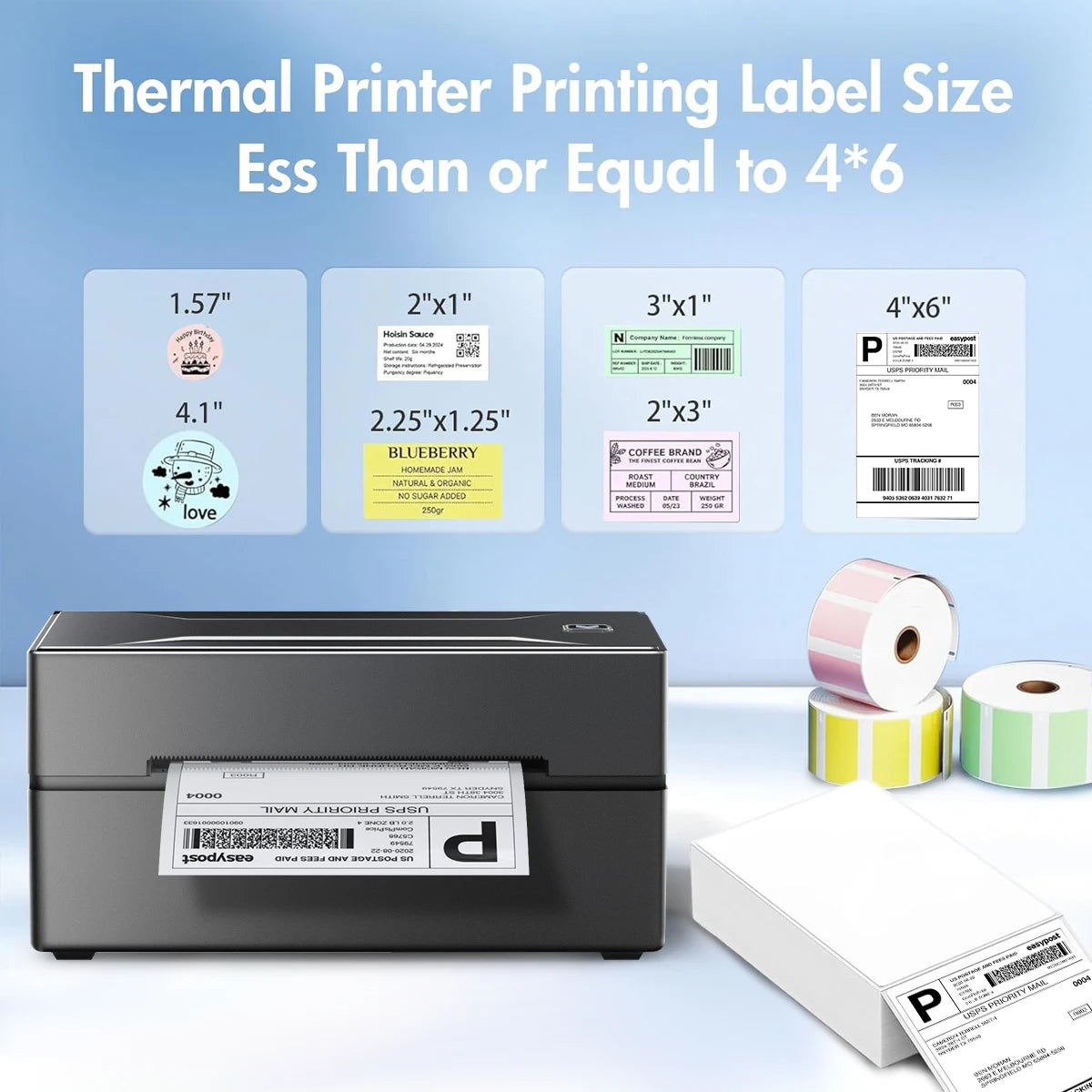 Marklife Thermal Printer D100 Portable Bluetooth Small Shipping Wireless 4X6inch Label Printer Support Android Mac iOS Windows