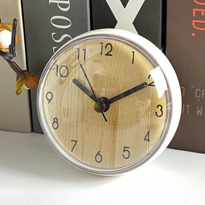 Mini Waterproof Wall Clock - Anti-Fog Quartz Clock for Bathroom and Kitchen