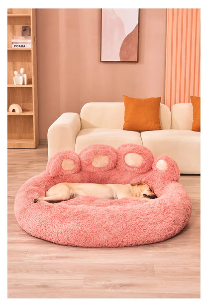 Fluffy Dog Bed Winter Plush Kennel Accessories Pet Products Large Dogs Beds Bedding Sofa Basket Small Mat Cats Big Cushion Puppy