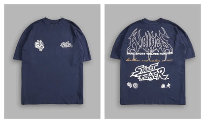 WOLVES CLUB STABILITY "PREMIUM" OVERSIZED TEE IN BLACK Summer Men's and Women's T-shirt Fashion Loose Printed Tops
