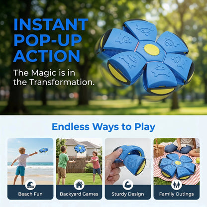 New Orange Flying Saucer Ball Magic Deformation Foot Pressure Decompression Vent Outdoor Sports Parent-Child Active Toy Kids Fun