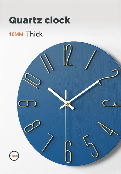 Battery-Powered 12-Inch Analog Wall Clock - Small Clock for Home Office Kitchen and Classroom