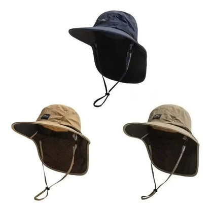 Unisex Windproof Quick-Dry Fisherman Hat Mesh Breathable Fishing Cap with Neck Flap & UV Protection for Outdoor Fishing Hikin