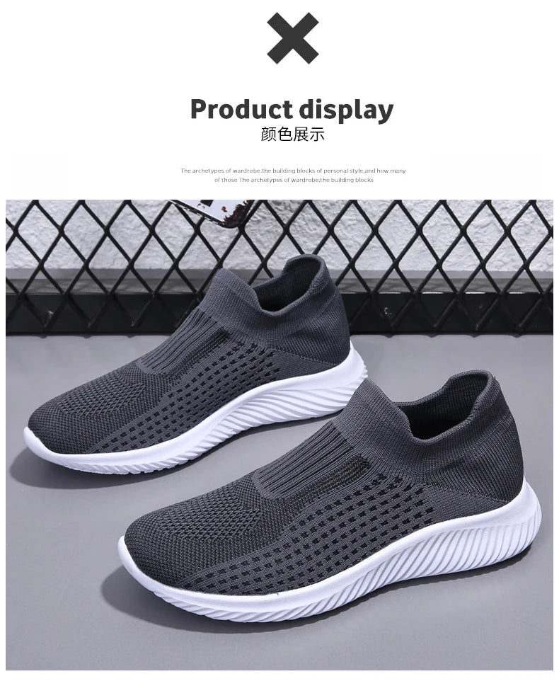 Outdoor Super Light Men Sneakers Fashion Breathable Running Sport Shoes Quality Slip-on Unisex Athletic Footwear 2022 Hot Sale