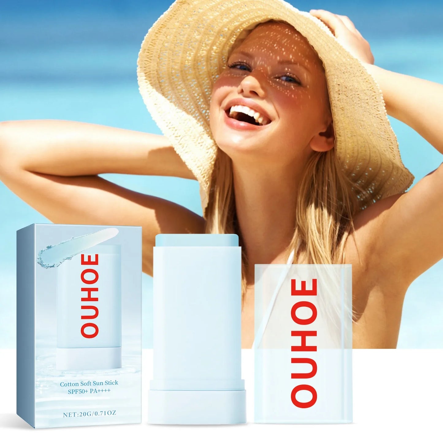 Sunscreen Stick Matte Sun Stick Refreshing Anti-UV Refreshing Oil Control Waterproof Sunscreen Moisturizing UV Protector