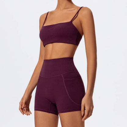 Women Gym Workout Set – Two Piece Activewear with Quick Dry Sportswear & Breathable Bra