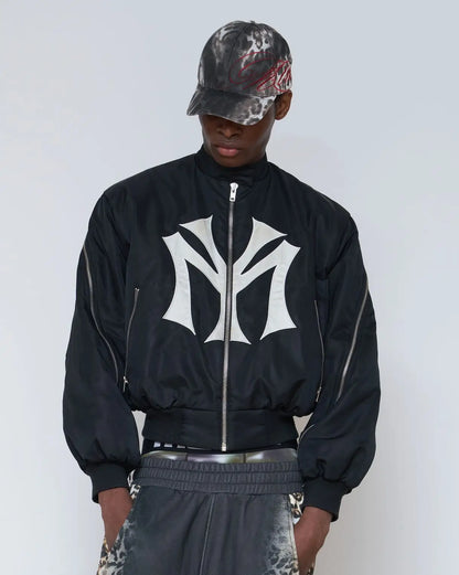 European and American Multi Zipper Design Cross-Border Men's and Women's Loose Letter Embroidery Pattern Fashionable Hoodie