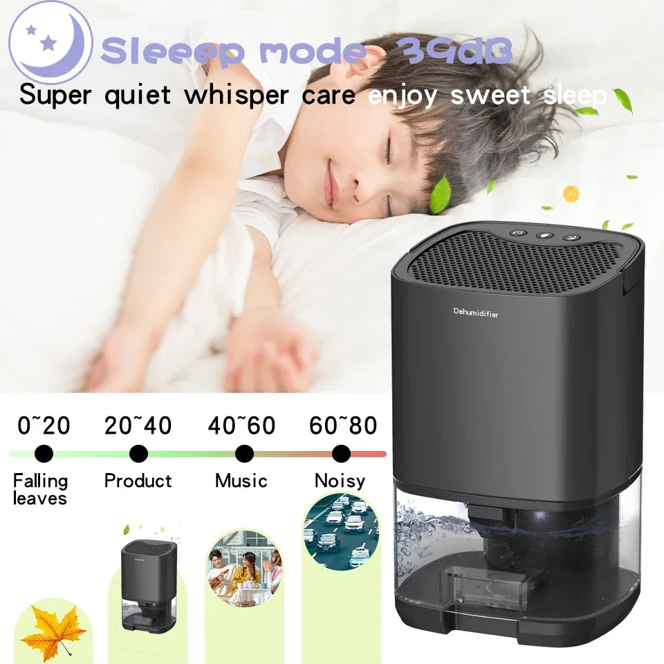 Portable Smart Air Purifier  Dehumidifier - Silent Home Deodorizer for Bedroom Office Kitchen - ZOOMNSTORE