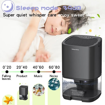 Portable Smart Air Purifier  Dehumidifier - Silent Home Deodorizer for Bedroom Office Kitchen - ZOOMNSTORE