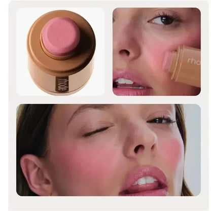 Hydrating Lip Gloss - Long Lasting Waterproof Glazing Mist & Rouge Powder Blush Stick