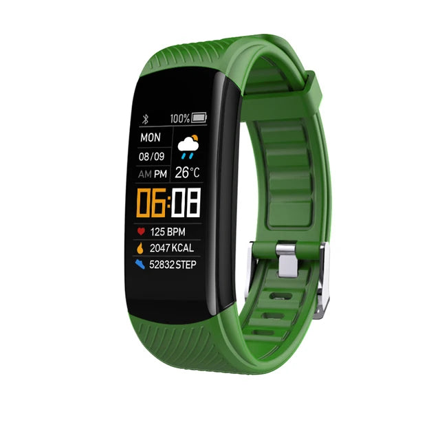 C5S Smart Bracelet IP67 Support Heart Rate Blood Pressure Blood Oxygen Measurement Call Reminder 3 Sports Modes For Men Women