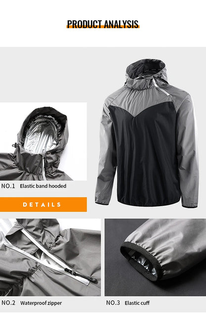 Sauna Suit Unisex Gym Clothing - Full Body Sweating Tracksuit for Weight Loss & Fitness