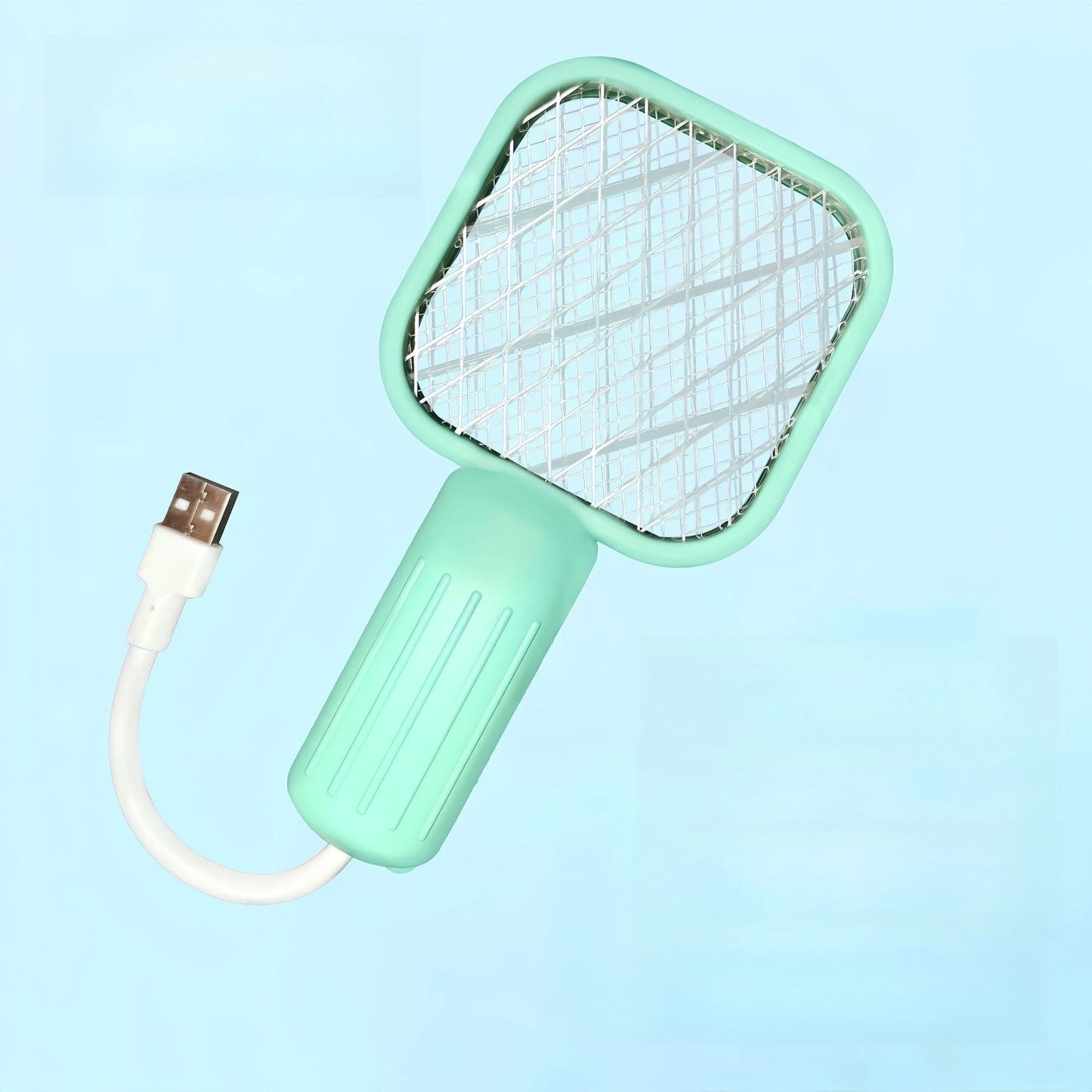 2-in-1 USB Mosquito Killer Lamp Electric Mosquito Swatter Purple Light Mosquito Trap Portable Insect Killer for Home Outdoor Cam
